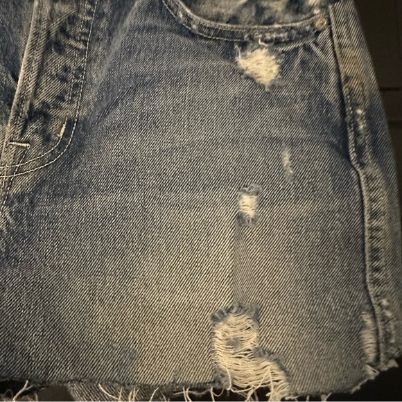AYR Denim shorts Button fly Raw Hem Size 27 (B3 - Picture 4 of 15